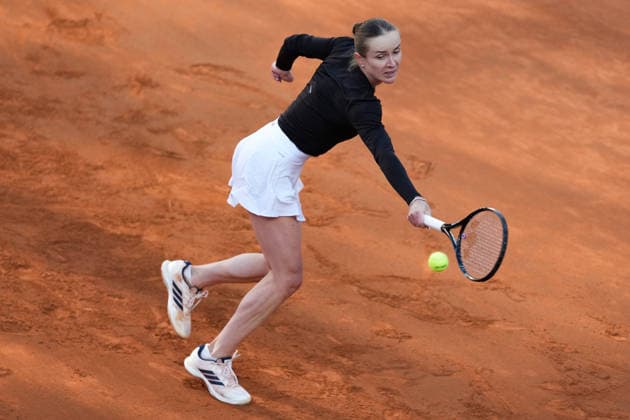 Elina Svitolina of Ukraine in action during the match against Coco Gauff of United States at the Internazionali BNL d Italia 2026 tennis tournament at Foro Italico in Rome (Italy) on May, 16, 2026. AntoniettaxBaldassarre