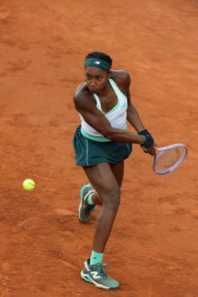 Coco Gauff of United States in action during the match against Elina Svitolina of Ukraine at the Internazionali BNL d Italia 2026 tennis tournament at Foro Italico in Rome (Italy) on May, 16, 2026. AntoniettaxBaldassarre