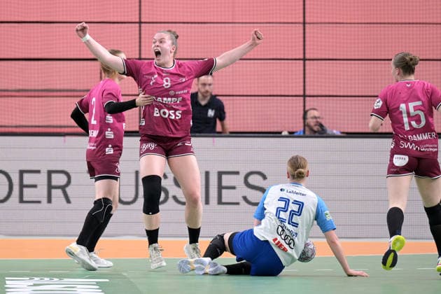 Ida Petzold (TusSies Metzingen, 08) Jubelt TusSies Metzingen vs. Union Neckarsulm , Handball, Alsco HBF, 5. Play-Off Ligaspieltag, Saison 2025 2026, 16.05.2026 TusSies Metzingen vs. Sport-Union Neckarsulm , Handball, Alsco HBF, 5. Play-Off Ligaspieltag, Saison 2025 2026, 16.05.2026 Tuebingen Copyright: xEibner-Pressefoto TobiasxBaurx EP_TBR