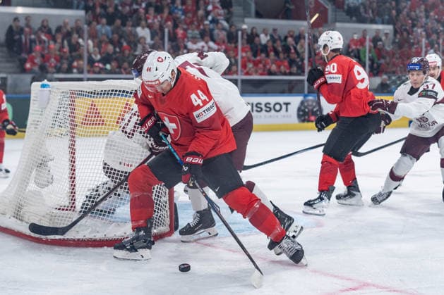 16 05 2026, Zurich, Swiss Life Arena, Ice hockey, Eishockey World Championships: Switzerland - Latvia, 44 Pius Suter (Switzerland) Zurich Swiss Life Arena Zurich Switzerland Copyright: xJustPictures.ch StefanxEmchx jp-de-StEm-DSC0017020260516
