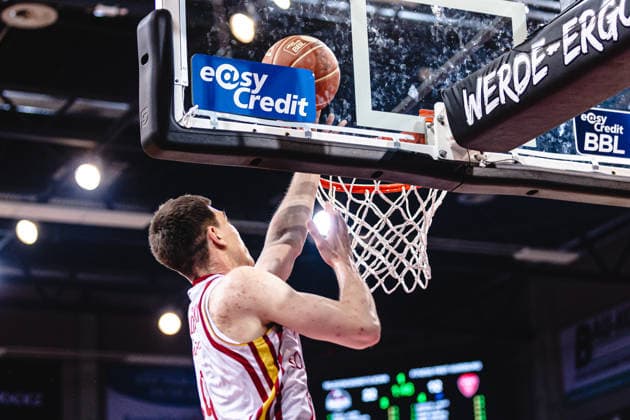 easyCredit Basketball Bundesliga, Playoff-Viertelfinale: Telekom Baskets Bonn vs. Fitness First Baskets Würzburg, 16.05.2026 Christian Skladanowski (Würzburg 19) punktet - easyCredit Basketball Bundesliga, Playoff-Viertelfinale: Telekom Baskets Bonn vs. Fitness First Baskets Würzburg, 16.05.2026, Telekom Dome Bonn Copyright: xBEAUTIFULxSPORTS Derixx