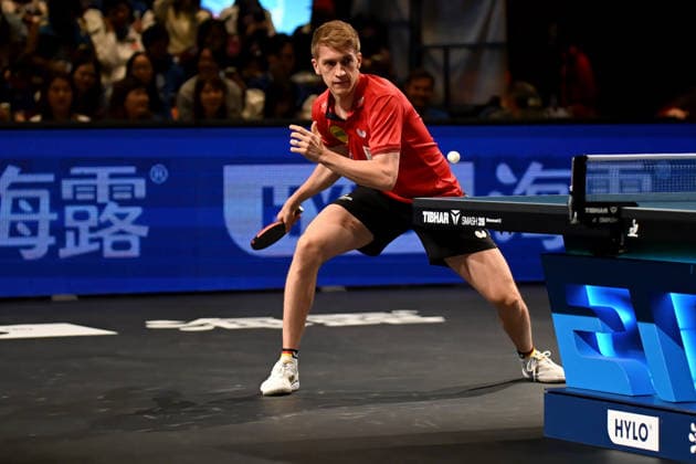 TT CL Hylo Final 4 Halbfinale Borussia Düsseldorf - Alliance Nimes - Montpellier am 16.05.2026 in der Saarlandhalle in Saarbrücken Anton Källberg ( Düsseldorf )