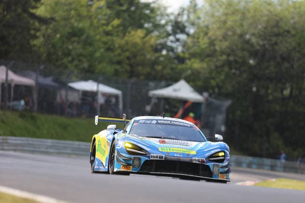 Nürburg, Deutschland 14.-17. Mai 2026: ADAC Ravenol 24h Rennen Nürburgring - 2026 - Samstag Rennen Schwalbenschwanz Im Bild: 69 Doerr Motorsport GmbH - McLaren 720S-GT3 - (Timo Glock SUI, Timo Scheider AUT, Ben Dörr GER, Marvin Kirchhöfer SUI) Nürburgring Rheinland Pfalz Copyright: xFotostandx xFabianxWernerx