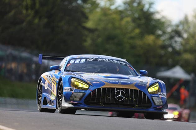 Nürburg, Deutschland 14.-17. Mai 2026: ADAC Ravenol 24h Rennen Nürburgring - 2026 - Samstag Rennen Schwalbenschwanz Im Bild: 32 Toyo Tires with Ring Racing - Mercedes-AMG GT3 - (Yuichi Nakayama JPN, Andreas Gülden GER, Tim Sandtler GER) Nürburgring Rheinland Pfalz Copyright: xFotostandx xFabianxWernerx