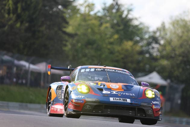 Nürburg, Deutschland 14.-17. Mai 2026: ADAC Ravenol 24h Rennen Nürburgring - 2026 - Samstag Rennen Schwalbenschwanz Im Bild: 4 Goroyan RT by Car Collection - Porsche 911 GT3 R (992) Evo26 - (Artur Goroyan ARM, Oleg Kivtka KGZ, Nathanael Berthon FRA, Alex Fontana SUI) Nürburgring Rheinland Pfalz Copyright: xFotostandx xFabianxWernerx
