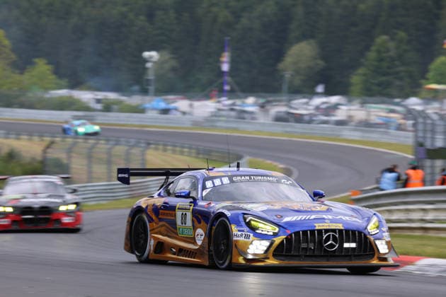 Nürburg, Deutschland 14.-17. Mai 2026: ADAC Ravenol 24h Rennen Nürburgring - 2026 - Samstag Rennen Schwalbenschwanz Im Bild: 80 Winward Racing - Mercedes-AMG GT3 - (Maro Engel GER, Luca Stolz GER, Fabian Schiller GER, Maxime Martin GER) Nürburgring Rheinland Pfalz Copyright: xFotostandx xFabianxWernerx