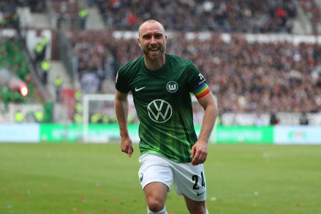 St. Pauli vs. VfL, 1. BL Hamburg, 16.05.2026, Fußball, Herren, Saison 2025 2026, 1. BL, FC St. Pauli vs. VfL Wolfsburg: Christian Eriksen (VfL Wolfsburg) (DFL DFB REGULATIONS PROHIBIT ANY USE OF PHOTOGRAPHS as IMAGE SEQUENCES and or QUASI-VIDEO) Millerntor-Stadion Deutschland