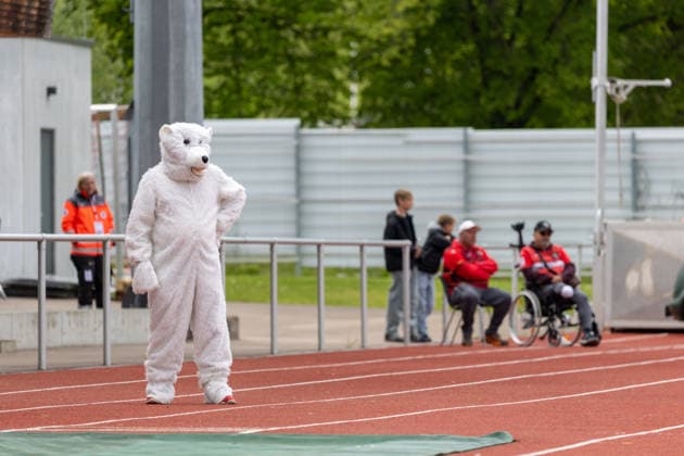 Das Maskottchen TSG Balingen vs. FC Astoria Walldorf, Fussball Oberliga, Saison 2025 2026, 16.05.26 TSG Balingen vs. FC Astoria Walldorf, Fussball, Regionalliga Suedwest, 34. Spieltag, Saison 2025 2026, 16.05.26 Villingen Copyright: xEibner-Pressefoto KirstenxJägerx