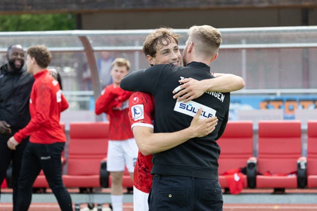 Tim Hannak (TSG Balingen, 06) TSG Balingen vs. FC Astoria Walldorf, Fussball Oberliga, Saison 2025 2026, 16.05.26 TSG Balingen vs. FC Astoria Walldorf, Fussball, Regionalliga Suedwest, 34. Spieltag, Saison 2025 2026, 16.05.26 Villingen Copyright: xEibner-Pressefoto KirstenxJägerx