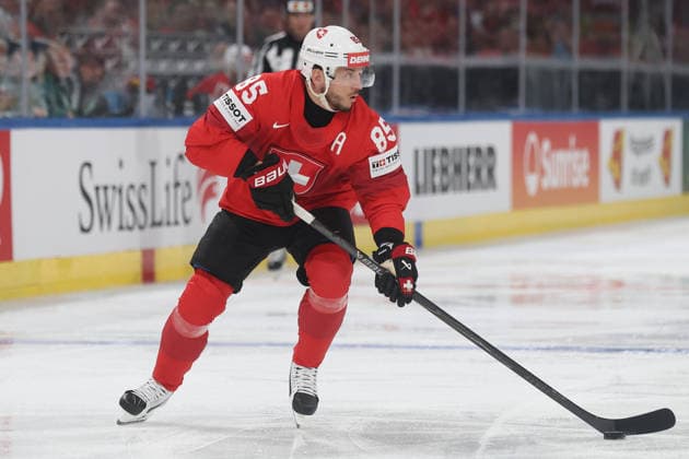 Eishockey WM 2026 SUI - LAT Sven Andrighetto (Schweiz) 16.05.2026 Swiss Life Arena Zuerich , SCHWEIZ, Herren IIHF Eishockey World Championship, WM, Weltmeisterschaft Zurich 2026 Gruppe Schweiz - Lettland Sven Andrighetto (Schweiz)