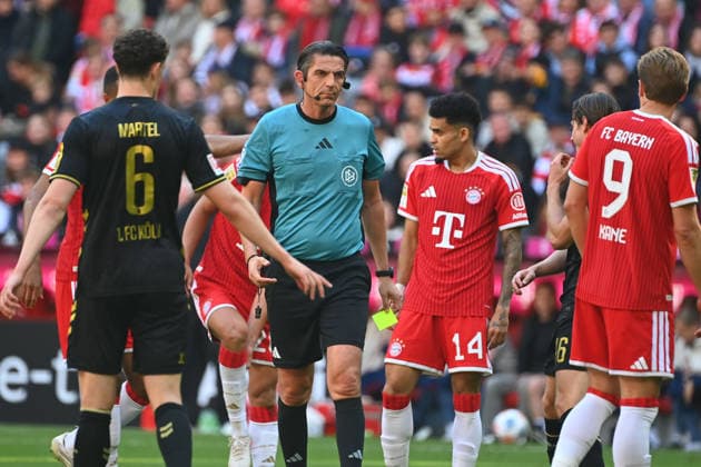 Schiedsrichter Deniz AYTEKIN in seinem letzten Spiel. Fussball 1. Bundesliga Saison 2025 2026, 34.Spieltag, Spieltag34 FC Bayern Muenchen - 1.FC Koeln 5-1 am 16.05.2026 , A L L I A N Z A R E N A.