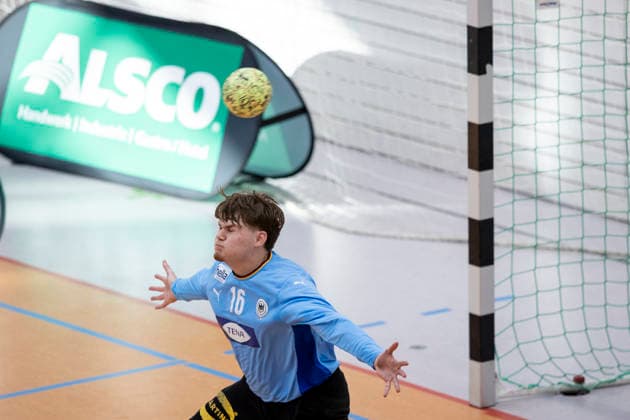 Länderspiel Handball: Deutschland U20 21m vs. Norwegen U20 21m; Erfurt; 16.05.2026 Anel Durmic ( 16; Deutschland U20 21m) Länderspiel Handball: Deutschland U20 21m vs. Norwegen U20 21m; Riethsporthalle Erfurt; 16.05.2026 Copyright: xBEAUTIFULxSPORTS Duehringx