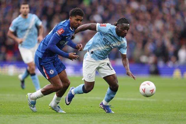 FA Cup Final 2026 16 May 2026, London - Emirates FA Cup Final - Chelsea v Manchester City - Jeremy Doku of Manchester City - Photo: Charlotte Wilson Offside. London UK Copyright: xCharlottexWilsonx xOffsidexOffside