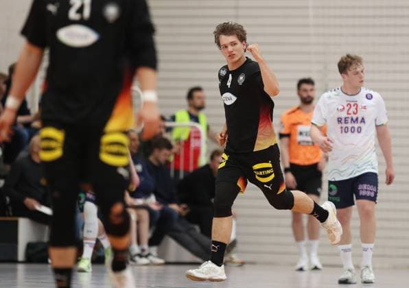 GER, Handball, U20 Deutschland vs U20 Norwegen, maennlich 16.05.2026, Erfurt, Riethsporthalle, GER, Handball, Testspiel im Rahmen der Vorbereitungen auf die U20 Europameisterschaft U20 Nationalmannschaft maennlich U20 Deutschland - U20 Norwegen im Bild Jubel Tom Koschek (Deutschland)