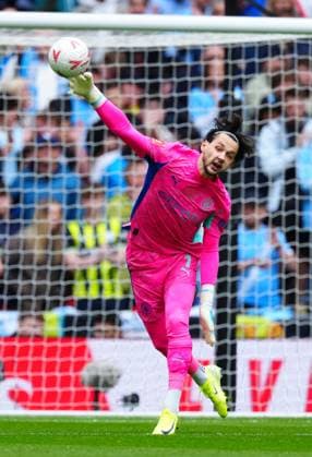 Manchester City goalkeeper James Trafford Chelsea v Manchester City, Emirates FA Cup Final, Football, Wembley Stadium, London, UK - 16 May 2026London Wembley Stadium United Kingdom EDITORIAL USE ONLY No use with unauthorised audio, video, data, fixture lists, club league logos or live services. Online in-match use limited to 120 images, no video emulation. No use in betting, games or single club league player publications.  Copyright: xJavierxGarcia Shutterstockx 16876844gc