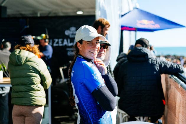 SURFING NEW ZEALAND PRO, A supplied image of Tyler Wright of Australia prior to surfing in Heat 3 of Round Two during the World Surf League New Zealand Pro surfing competition in Raglan, New Zealand, Sunday, May 17, 2026. (PR Image Supplied by World Surf League, Ed Sloane) NO ARCHIVING, EDITORIAL USE ONLY, AAP PROVIDES ACCESS TO THIS HANDOUT IMAGE TO BE USED SOLELY FOR THE PURPOSE FOR WHICH THE IMAGE WAS PROVIDED - FOR REPORTING ON THE EVENTS OR FACTS DEPICTED IN THE IMAGE NO ARCHIVING, EDITORIAL USE ONLY RAGLAN NEW ZEALAND  Copyright: xEDxSLOANEx 20260517199544403376