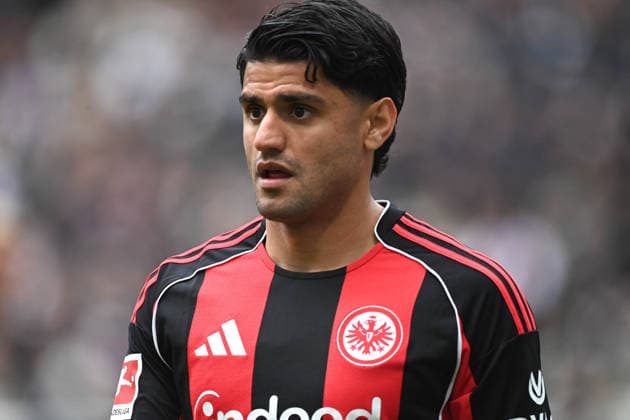 Mahmoud DAHOUD (F) Portraet, Portrait, Porträt, Einzelbild, angeschnittenes Einzelmotiv, Fussball 1. Bundesliga Saison 2025 2026, 34.Spieltag, Spieltag34, matchday34, Eintracht Frankfurt (F) - VfB Stuttgart (S) 2-2 am 16.05.2026 Deutsche Bank Park Frankfurt. DFL regulations prohibit any use of photographs as image sequences and or quasi-video Â