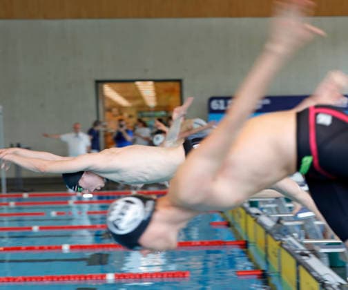 16.05.2026 Schwimmsport 61. Internationales Schwimmfest Nordbad DSW Darmstadt hier li. WK20 L13 B2 50m Freistil schnellster Starter Jonas Scheffel SC Wfr. München Darmstadt Hessen Deutschland