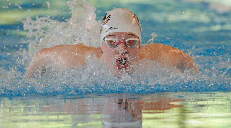 16.05.2026 Schwimmsport 61. Internationales Schwimmfest Nordbad DSW Darmstadt hier WK114 A-Finale 100m Schmetterling Bennet Rath 2007 SC Bodenteich Darmstadt Hessen Deutschland