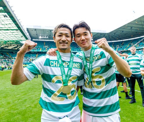 16.05.2026 Celtic v Hearts, SPFL Premiership ....................... Daizen Maeda and Yang  Copyright: xKennyxRamsayx NINTCHDBPICT001081541375