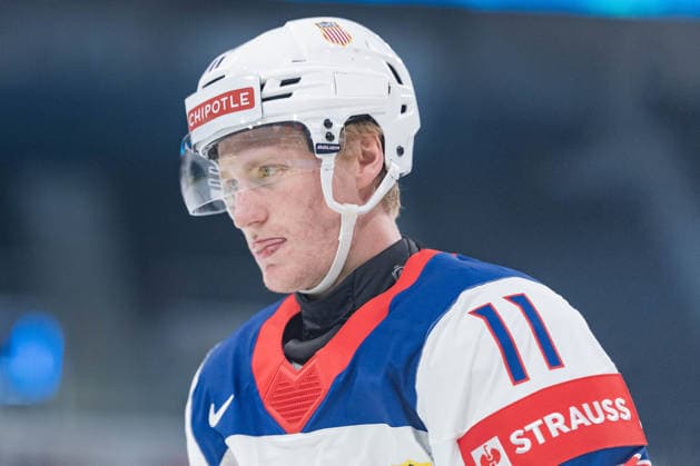 17 05 2026, Zurich, Swiss Life Arena, Ice hockey, Eishockey World Championships: Great Britain - USA, 11 Oliver Moore (United States) Zurich Swiss Life Arena Zurich Switzerland Copyright: xJustPictures.ch StefanxEmchx jp-de-StEm-DSC0005520260517