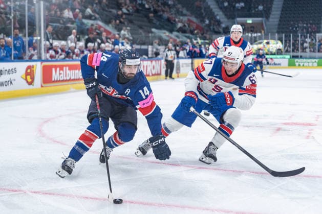 17 05 2026, Zurich, Swiss Life Arena, Ice hockey, Eishockey World Championships: Great Britain - USA, 14 Liam Kirk (Great Britain) Zurich Swiss Life Arena Zurich Switzerland Copyright: xJustPictures.ch StefanxEmchx jp-de-StEm-DSC0028720260517