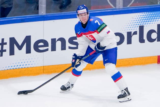 FRIBOURG, SWITZERLAND - MAY 17: Maxim Strbak of Slovakia in action during the 2026 IIHF Ice hockey, Eishockey World Championship, WM, Weltmeisterschaft Switzerland game between Italy and Slovakia at BCF Arena on May 17, 2026 in Fribourg, Fribourg. Fribourg BCF Arena Fribourg Switzerland Copyright: xJustPictures.ch JarixPestelaccix jp-en-EuSpIm-JP6_JAR_Italy_Slovakia_16May2026_00006
