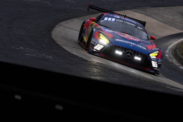 17.05.2026, xrarjax, Motorsport VLN Langstreckenmeisterschaft , 24-Stunden-Rennen Nürburgring v.l. Mercedes-AMG Team Verstappen Racing Max Verstappen Lucas Auer Jules Gounon Daniel Juncadella Swalmen (NED) Kufstein (AUT) Anyos (AND) Barcelona (ESP) SP 9 PRO (IGTC) Mercedes-AMG GT3 (DFL DFB REGULATIONS PROHIBIT ANY USE OF PHOTOGRAPHS as IMAGE SEQUENCES and or QUASI-VIDEO) Nürburg