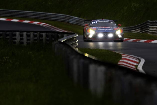17.05.2026, xrarjax, Motorsport VLN Langstreckenmeisterschaft , 24-Stunden-Rennen Nürburgring v.l. Mercedes-AMG Team Verstappen Racing Max Verstappen Lucas Auer Jules Gounon Daniel Juncadella Swalmen (NED) Kufstein (AUT) Anyos (AND) Barcelona (ESP) SP 9 PRO (IGTC) Mercedes-AMG GT3 (DFL DFB REGULATIONS PROHIBIT ANY USE OF PHOTOGRAPHS as IMAGE SEQUENCES and or QUASI-VIDEO) Nürburg