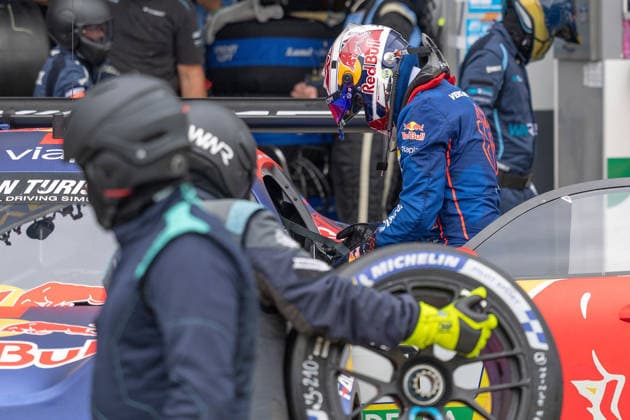 17.05.2026, xrarjax, Motorsport VLN Langstreckenmeisterschaft , 24-Stunden-Rennen Nürburgring v.l. Mercedes-AMG Team Verstappen Racing Max Verstappen Lucas Auer Jules Gounon Daniel Juncadella Swalmen (NED) Kufstein (AUT) Anyos (AND) Barcelona (ESP) SP 9 PRO (IGTC) Mercedes-AMG GT3 (DFL DFB REGULATIONS PROHIBIT ANY USE OF PHOTOGRAPHS as IMAGE SEQUENCES and or QUASI-VIDEO) Nürburg