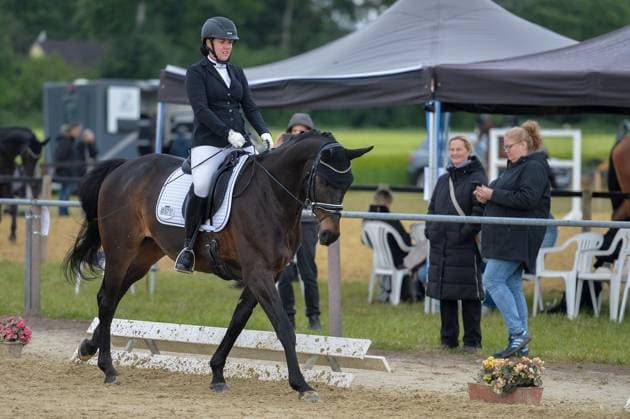 Reiten Jubiläumsturnier beim RuFV Bruckhausen ** NUR FÜR REDAKTIONELLE ZWECKE ** EDITORIAL USE ONLY **<p>Stephanie Rauch, RFV Bruckhausen 1925 e. V., reitet (Dressurprüfung Kl.A**) am Sonntag, den 17.05.2026, in Hünxe. Deutschland NRW Voerde Copyright: OleksandrxVoskresenskyi