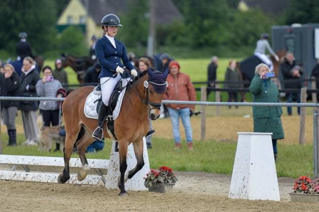 Reiten Jubiläumsturnier beim RuFV Bruckhausen ** NUR FÜR REDAKTIONELLE ZWECKE ** EDITORIAL USE ONLY **<p>Ela Maria Zender, RFV Dinslaken-Hiesfeld e. V., reitet (Dressurprüfung Kl.A**) am Sonntag, den 17.05.2026, in Hünxe. Deutschland NRW Voerde Copyright: OleksandrxVoskresenskyi