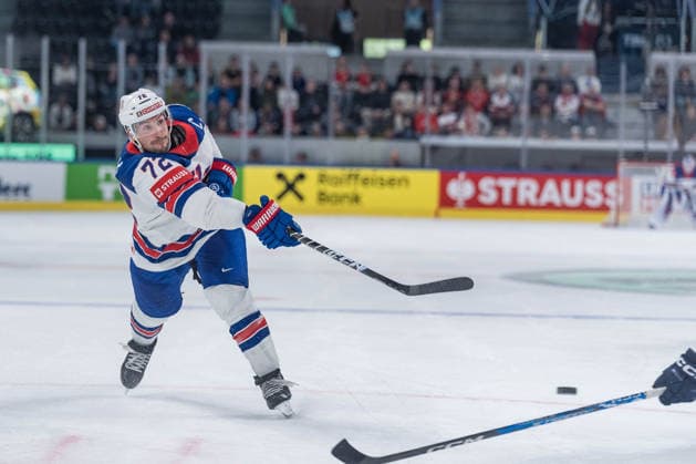 17 05 2026, Zurich, Swiss Life Arena, Ice hockey, Eishockey World Championships: Great Britain - USA, 72 Justin Faulk (United States) Zurich Swiss Life Arena Zurich Switzerland Copyright: xJustPictures.ch StefanxEmchx jp-de-StEm-DSC0121320260517