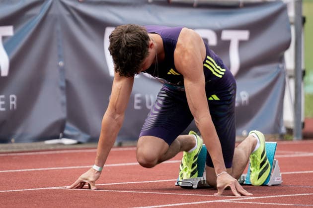 Owe Fischer-Breiholz (Koenigsteiner LV, 300m Huerden Maenner, 3), GER, Leichtathletik, Athletics, Internationales KOST Laeufermeeting, Pliezhausen, 17.05.2026, GER, Leichtathletik, Athletics, Internationales KOST Laeufermeeting, Pliezhausen, 17.05.2026 Pliezhausen Copyright: xStefanxMayerx EP_SMR
