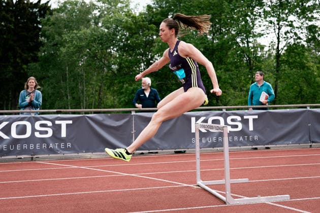 Eileen Demes (TV 1861 Neu-Isenburg, 300m Huerden Frauen, 4), GER, Leichtathletik, Athletics, Internationales KOST Laeufermeeting, Pliezhausen, 17.05.2026, GER, Leichtathletik, Athletics, Internationales KOST Laeufermeeting, Pliezhausen, 17.05.2026 Pliezhausen Copyright: xStefanxMayerx EP_SMR