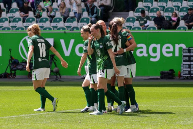 17.05.2026, xgrfx, Fussball Google Pixel Frauen-Bundesliga, VfL Wolfsburg - 1.FC Nürnberg v.l. Tor, Alexandra Popp zum 1:0 (VfL Wolfsburg) (DFL DFB REGULATIONS PROHIBIT ANY USE OF PHOTOGRAPHS as IMAGE SEQUENCES and or QUASI-VIDEO) Wolfsburg