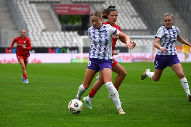 Lany Mia Bäcker Google Pixel Frauen Bundesliga SGS Essen SC Freiburg 17.05.2026 Lany Mia Bäcker (SGS Essen), Google Pixel Frauen Bundesliga, 26. Spieltag, SGS Essen gegen SC Freiburg am 17. Mai 2026 im Stadion an der Hafenstraße, Essen.