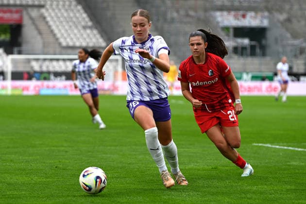 Lany Mia Bäcker Google Pixel Frauen Bundesliga SGS Essen SC Freiburg 17.05.2026 Lany Mia Bäcker (SGS Essen), Google Pixel Frauen Bundesliga, 26. Spieltag, SGS Essen gegen SC Freiburg am 17. Mai 2026 im Stadion an der Hafenstraße, Essen.