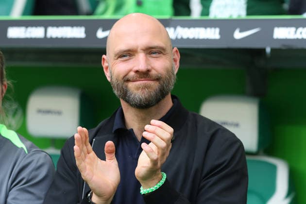 VfL vs. Nürnberg, BL Frauen Wolfsburg, 17.05.2026, Fußball, Frauen, Google Pixel Bundesliga, Saison 2025 2026, VfL Wolfsburg vs 1. FC Nürnberg: Cheftrainer Stephan Lerch (VfL Wolfsburg) AOK Stadion Niedersachsen Deutschland