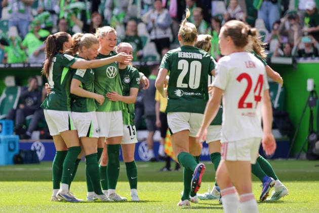 17.05.2026, xgrfx, Fussball Google Pixel Frauen-Bundesliga, VfL Wolfsburg - 1.FC Nürnberg v.l. Tor, Alexandra Popp zum 2:0 (VfL Wolfsburg) (DFL DFB REGULATIONS PROHIBIT ANY USE OF PHOTOGRAPHS as IMAGE SEQUENCES and or QUASI-VIDEO) Wolfsburg