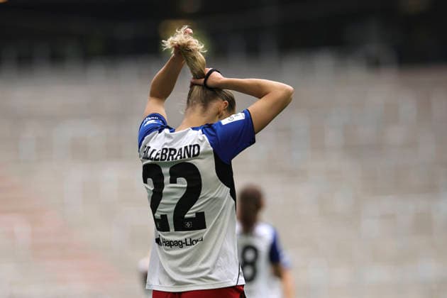 Foto : Sophie HILLEBRAND (HSV) und die Frisur Fussball Pixel Bundesliga der Frauen 26. Spieltag am So. 17.05.2026 Hamburger SV - FC Bayern München
