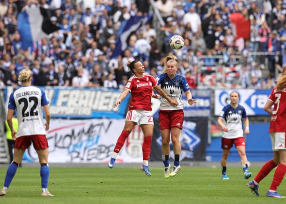 Foto : Arianna CARUSO (FC Bayern) gegen Svea STOLDT (HSV) Fussball Pixel Bundesliga der Frauen 26. Spieltag am So. 17.05.2026 Hamburger SV - FC Bayern München
