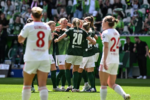 Fußball I Frauen I Saison 2025-2026 I Bundesliga I 26. Spieltag I VfL Wolfsburg - 1. FC Nürnberg I 17.05.2026 Torjubel Alexandra Popp (11, VfL Wolfsburg) jubelt mit ihrem Team nach ihrem Tor zum 2:0, Abschiedsspiel Wolfsburg Volkswagen Arena Niedersachsen Deutschland Copyright: xLobeca InesxHähnelx