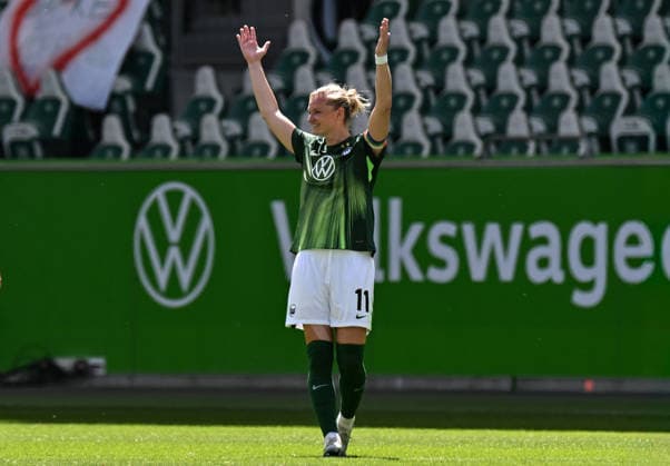 Fußball I Frauen I Saison 2025-2026 I Bundesliga I 26. Spieltag I VfL Wolfsburg - 1. FC Nürnberg I 17.05.2026 Torjubel Alexandra Popp (11, VfL Wolfsburg) jubelt nach ihrem Tor zum 2:0, Abschiedsspiel Wolfsburg Volkswagen Arena Niedersachsen Deutschland Copyright: xLobeca InesxHähnelx