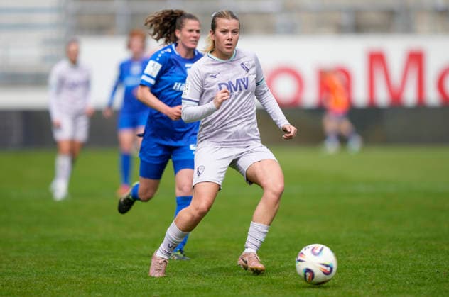 17.05.2026, Hänsch-Arena, Meppen, GER, Fußball, 2. Bundesliga, Frauen: SV Meppen vs VfL Bochum, Bochum 14 DFL REGULATIONS PROHIBIT ANY USE OF PHOTOGRAPHS AS IMAGE SEQUENCES AND OR QUASI-VIDEO. Meppen Niedersachsen Deutschland Hänsch-Arena