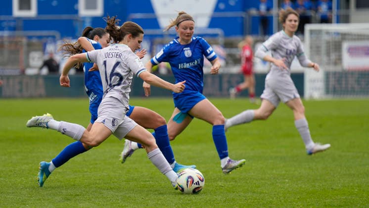 17.05.2026, Hänsch-Arena, Meppen, GER, Fußball, 2. Bundesliga, Frauen: SV Meppen vs VfL Bochum, Bochum 16 DFL REGULATIONS PROHIBIT ANY USE OF PHOTOGRAPHS AS IMAGE SEQUENCES AND OR QUASI-VIDEO. Meppen Niedersachsen Deutschland Hänsch-Arena