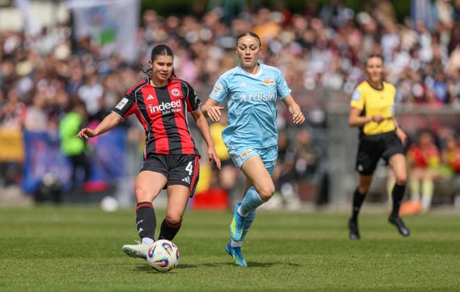 GER, Frankfurt, Eintracht Frankfurt vs Union Berlin, Google Pixel Bundesliga, Fussball, DFB, Spielzeit 2025 2026, Stadion am Brentanobad, 26. Spieltag im Bild: Noemi Ivelj (Eintracht Frankfurt Frauen 4) DFB DFL REGULATIONS PROHIBIT ANY USE OF PHOTOGRAPHS AS IMAGE SEQUENCES AND OR QUASI-VIDEO, 17.05.2026 Copyright: HMBxMedia HendrikxHamelau
