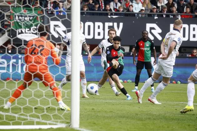 NIJMEGEN , 16-05-2026 , Stadium De Goffert , season 2025 2026 , Dutch Eredivisie football . match between NEC Nijmegen and Go Ahead Eagles, Picture shows NEC Nijmegen player Sami Ouaissa NEC - Go Ahead Eagles  x203759000x Copyright:
