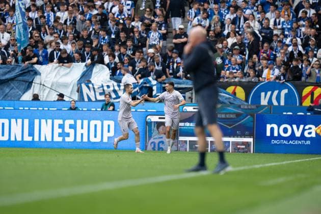 Karlsruher SC v VfL Bochum 1848 - Bundesliga Shiou Fukuda of Karlsruher SC in action during the Bundesliga match between Karlsruher SC and VfL Bochum 1848 at BBBank Wildpark on May 17, 2026 in Karlsruhe, Germany. Copyright: xTaiseixIwamotox