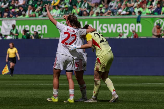 17.05.2026, xgrfx, Fussball Google Pixel Frauen-Bundesliga, VfL Wolfsburg - 1.FC Nürnberg v.l. Tor, Lourdes Romero zum 2:1 (1.FC Nürnberg) (DFL DFB REGULATIONS PROHIBIT ANY USE OF PHOTOGRAPHS as IMAGE SEQUENCES and or QUASI-VIDEO) Wolfsburg